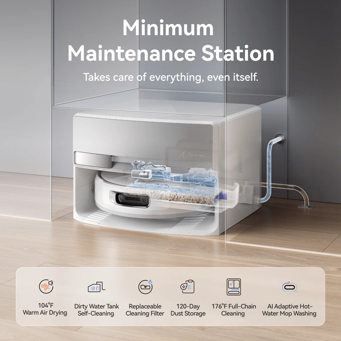 Flow Series Auto Vacuum & Mop – Smart Navigation & Self-Cleaning